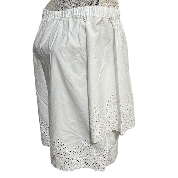 Johnny Was 4 Love & Liberty White Embroidered Off the Shoulder Blouse Size Large - Picture 4 of 9